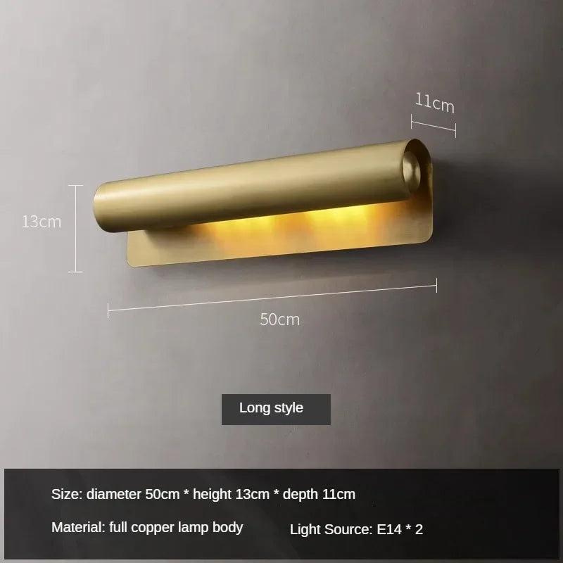 Moderne Wandleuchte aus Messing mit minimalistischem und kreativem Design