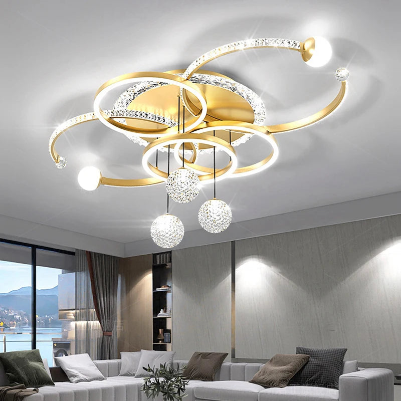 lustre moderne intelligent led décoratif - vue 3 sur 10
