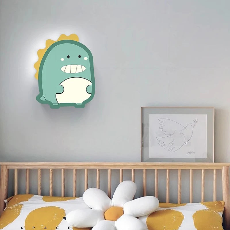 Kreative Shiba Inu Dinosaurier Wandleuchte für Kinder - vue 4 sur 8