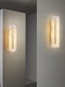 Wandleuchte aus Marmor mit dekorativem LED-Licht für modernes Interieur