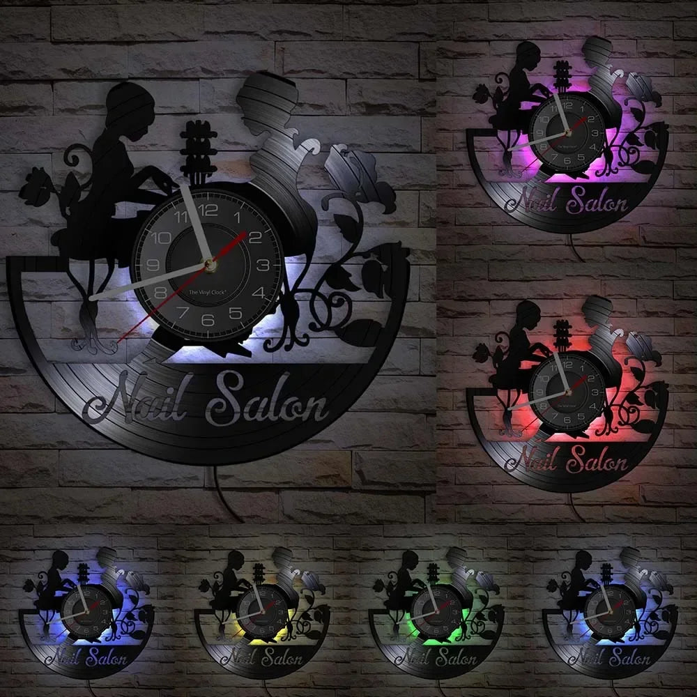 horloge murale vinyle pour salon de manucure et beauté - vue 26 sur 31