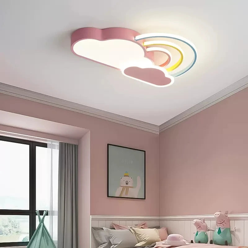Plafonnier nuage arc en ciel pour chambre d enfant décorative et chaleureuse