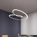 Moderne LED-Pendelleuchte mit goldenem Ring für stilvolle Inneneinrichtung