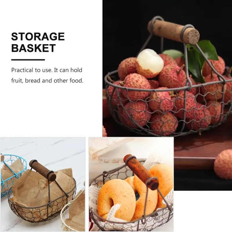 paniers de rangement tissés pour fruits et légumes - vue 8 sur 7