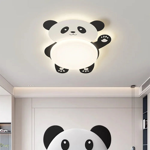 Niedliche Panda-Deckenleuchte für modernes, minimalistisches Kinderzimmer - vue 2 sur 7
