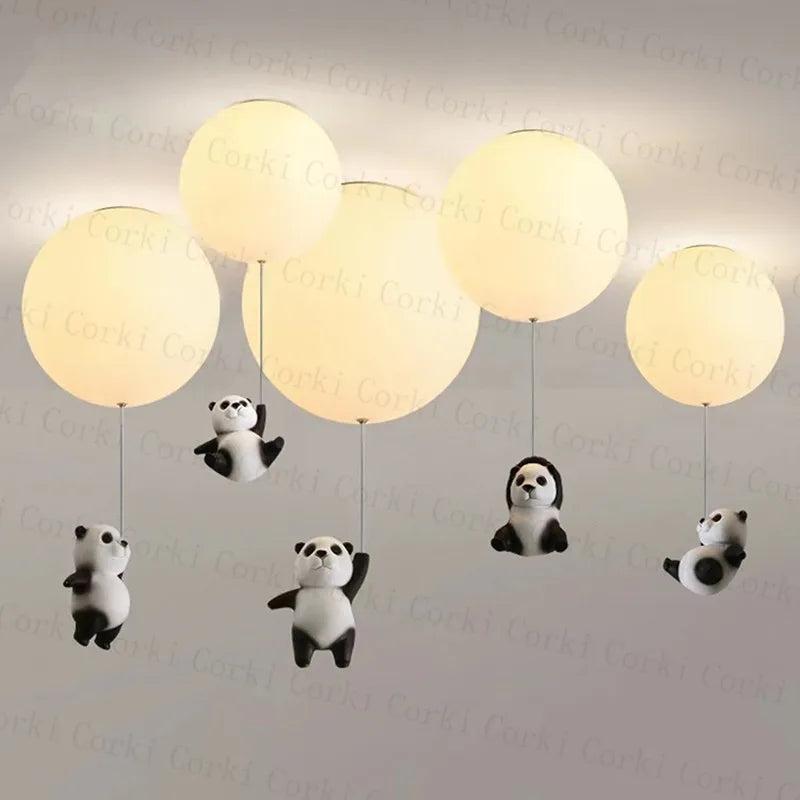 plafonnier led créatif dessin animé ours pour enfants - vue 2 sur 16