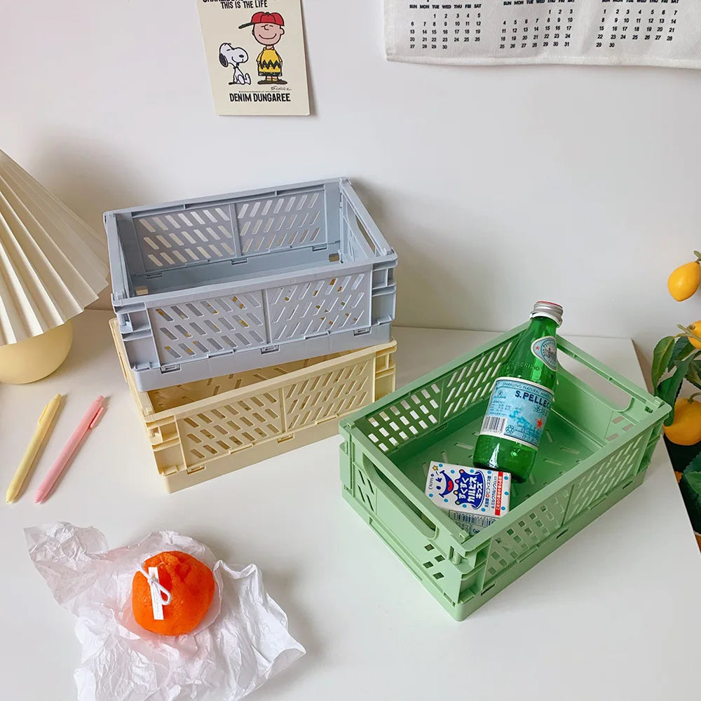 panier pliable empilable pour rangement maquillage bijoux jouets - vue 5 sur 19
