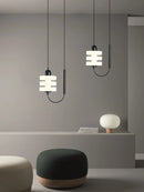 Kronleuchter aus schwarzem und weißem Glas modernes elegantes Design