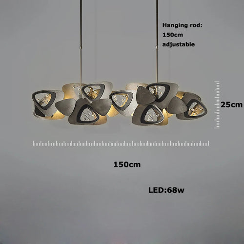 lustre en cristal design tendance éclairage à led moderne - vue 8 sur 12