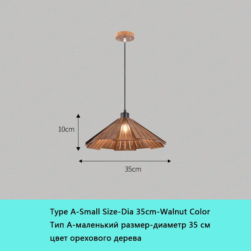 Wabi-Sabi-Pendelleuchte aus Holz mit LED-Leuchtmitteln DIY