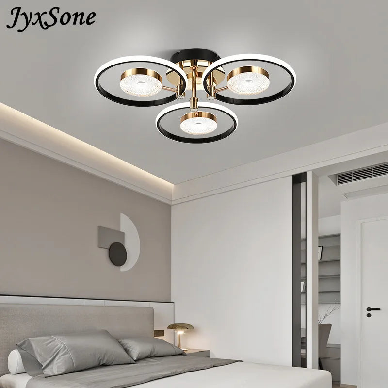 Lustre LED déco salon chambre cuisine int. têtes lampes - vue 7 sur 13