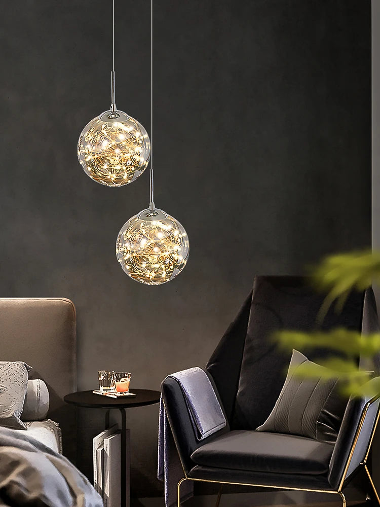 Moderne nordische Pendelleuchte in Sternform für den Innenbereich - vue 4 sur 8