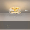plafonnier moderne en cristal doré à led dimmable élégant et raffiné