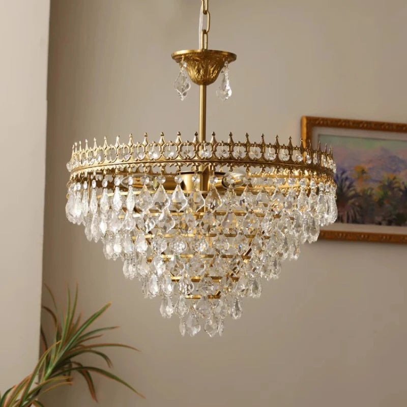 lustre en cristal rétro pour décoration intérieure élégante - vue 4 sur 10