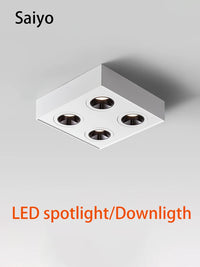 led surface carrée ultra mince anti-éblouissement downlight pour maison