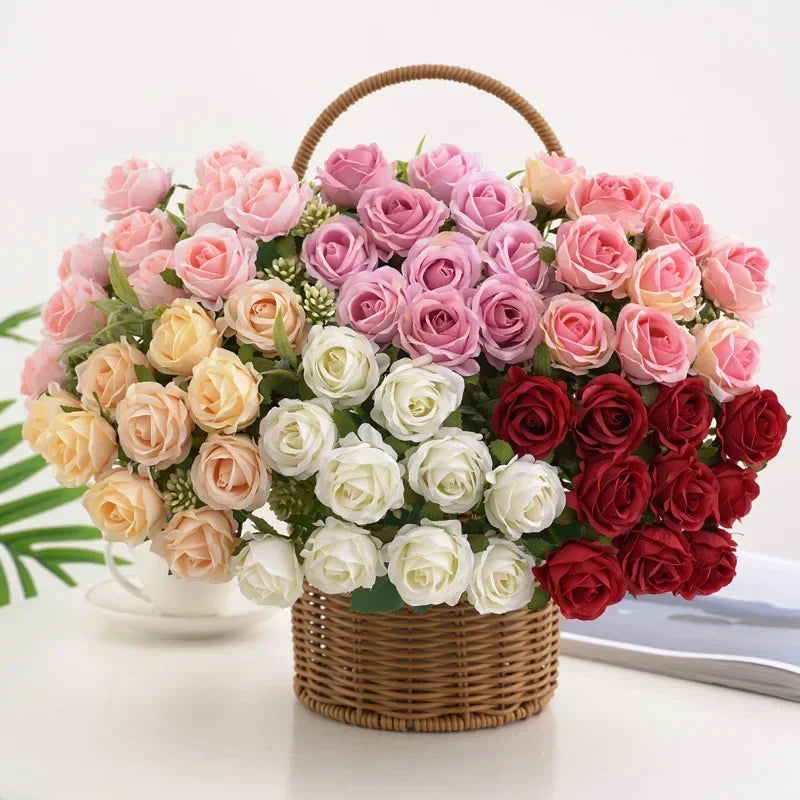 bouquet de roses artificielles pour mariage et décoration - vue 7 sur 12