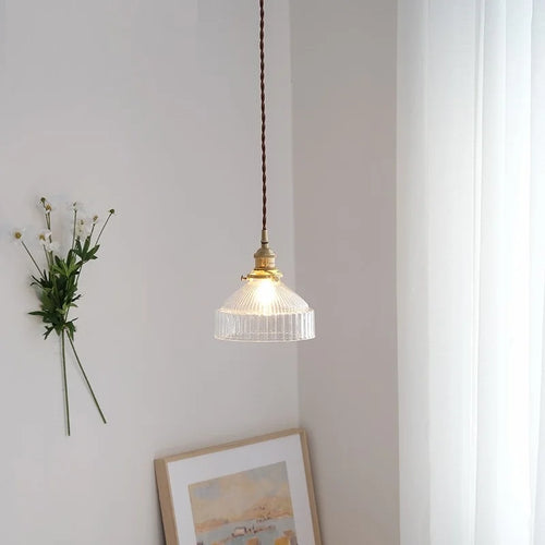 Vintage Pendelleuchte aus japanischem Glas für Loft-Beleuchtung - vue 4 sur 8