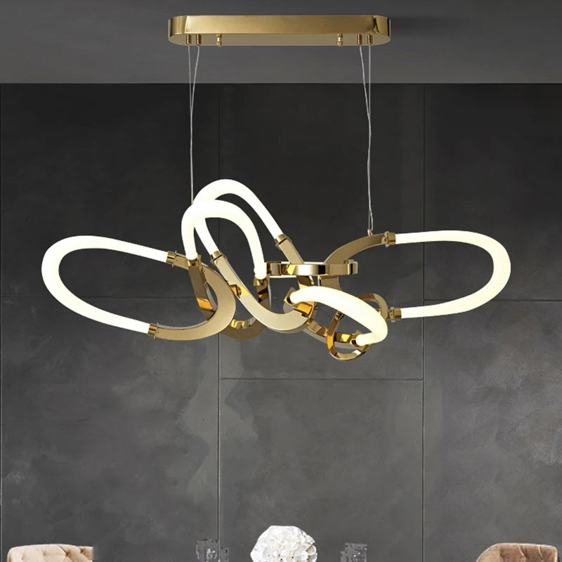 lustre en acier inoxydable galvanisé design irrégulier - vue 4 sur 12