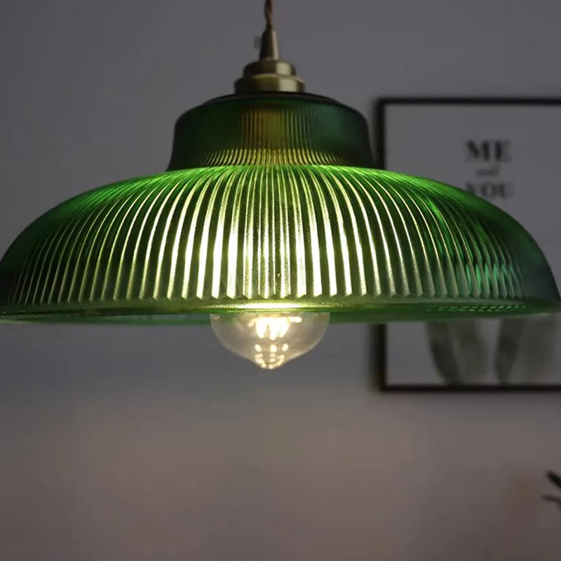 Vintage-Pendelleuchte aus Glas dekorative LED-Innenleuchte - vue 5 sur 8