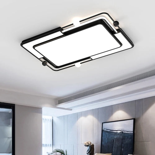 Moderne quadratische LED-Deckenleuchte zum Einbau, kreativ und schlicht - vue 2 sur 12