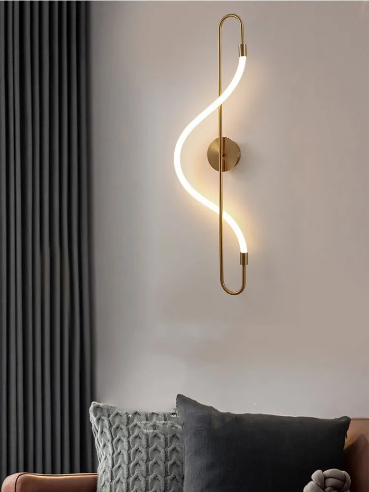 applique murale led modélisation longue note décoration - vue 3 sur 10