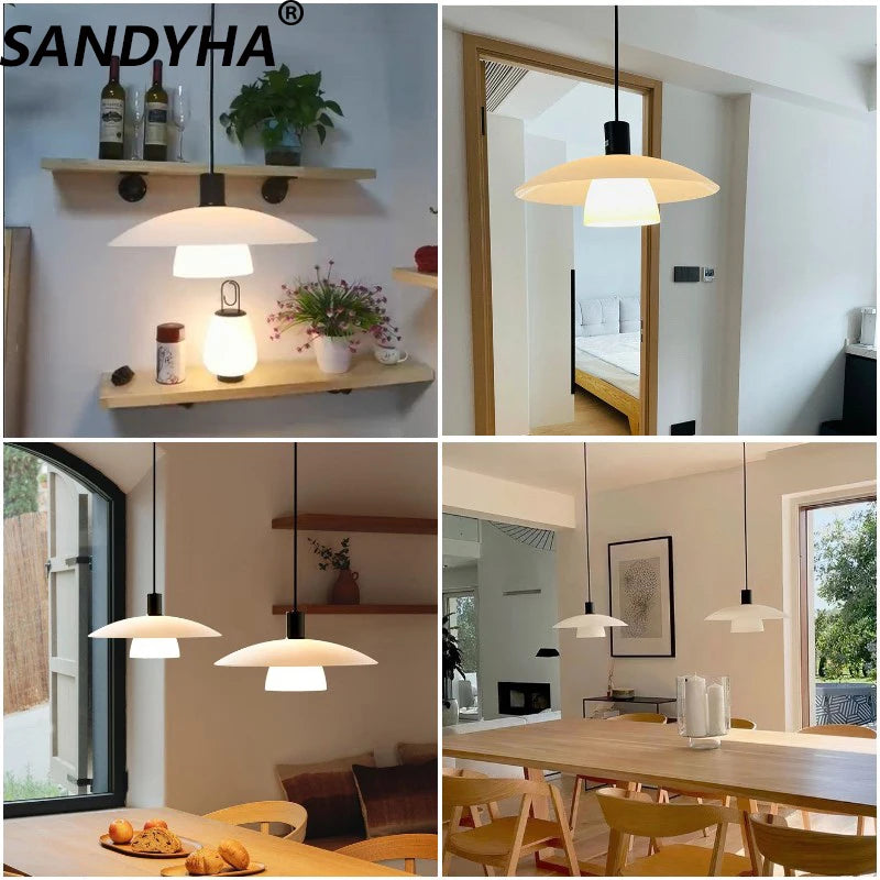 lustre design danois en verre pour un éclairage moderne - vue 4 sur 8