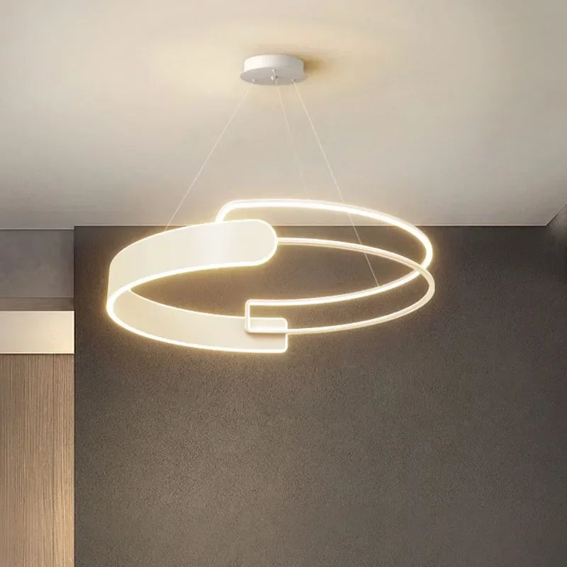 suspension moderne à led pour décoration intérieure réglable de luxe - vue 4 sur 12