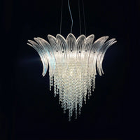 Lustre led moderne style européen avec décoration en cristal