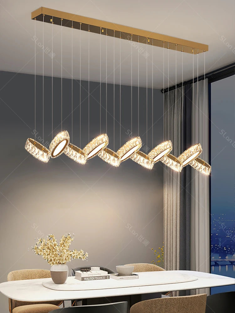 suspension en cristal design nordique luxueux nouvelle collection - vue 2 sur 9