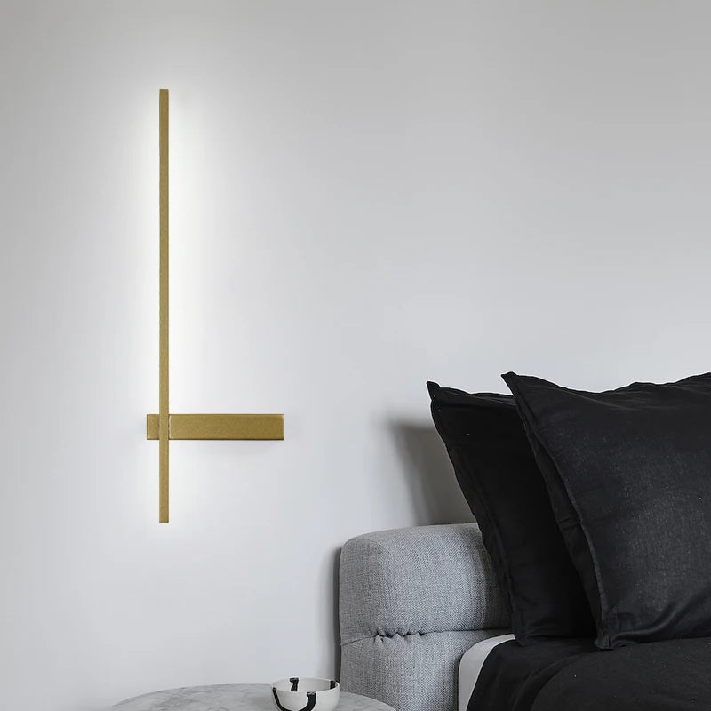 Minimalistische LED-Wandleuchte aus Aluminium für Innenbeleuchtung - vue 5 sur 18