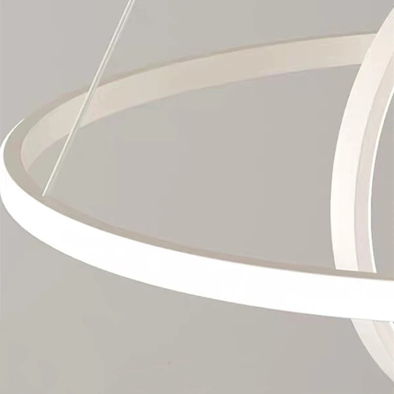 lustre circulaire en forme de boule de fer pour salon - vue 7 sur 8