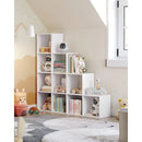 VASAGLE 10-Cube Bookcase, Bookshelf with Open Compartments, Storage Organiser for Decorations, Photos, Plants