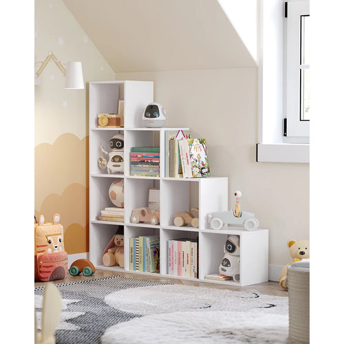 VASAGLE 10-Cube Bookcase, Bookshelf with Open Compartments, Storage Organiser for Decorations, Photos, Plants - vue 4 sur 8