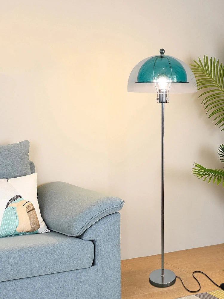 lampadaire led rétro en acrylique avec abat-jour coloré nordique - vue 7 sur 22