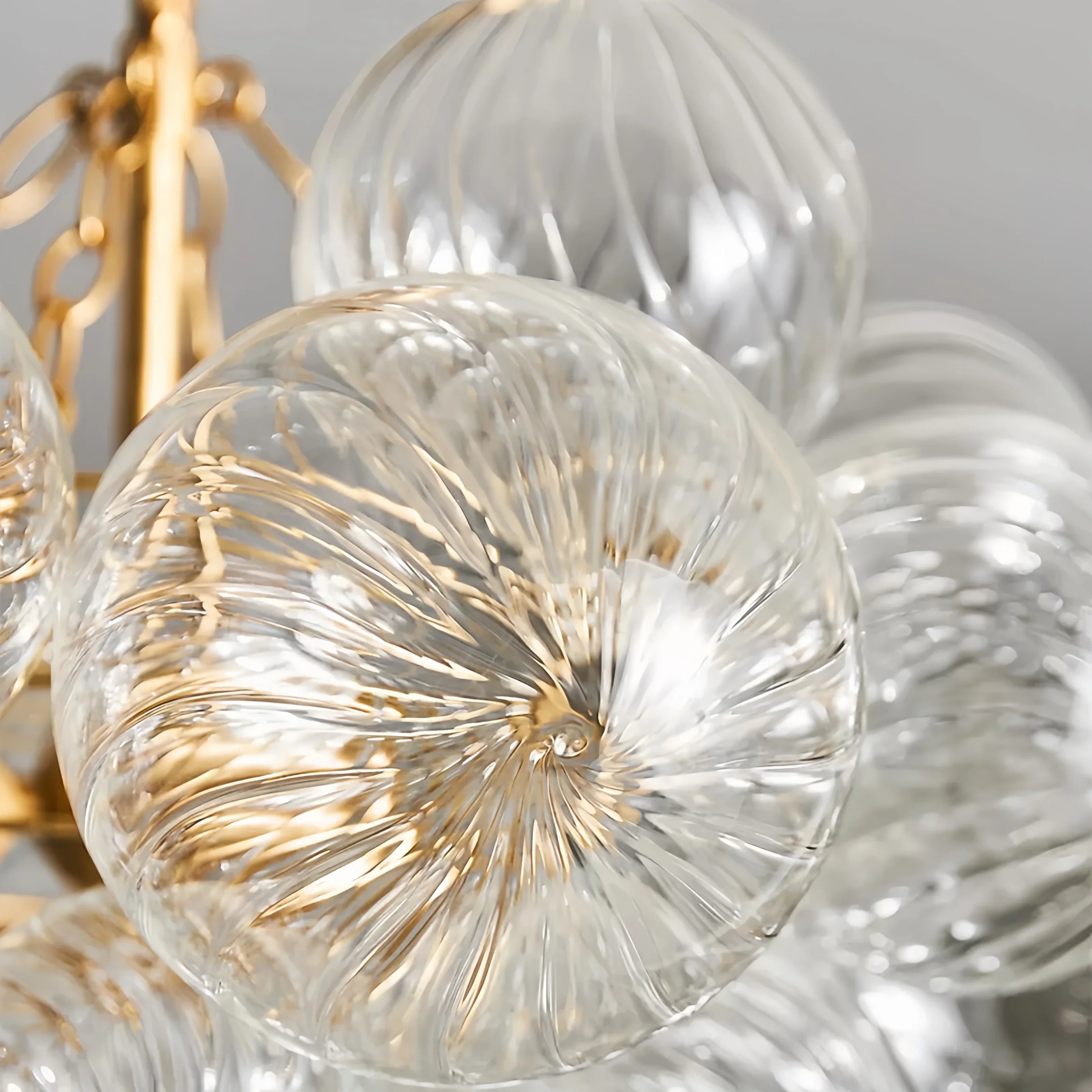 lustre suspendu à bulles de verre design moderne pour intérieur élégant - vue 6 sur 12