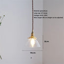 suspension en verre style américain luminaire rétro en laiton