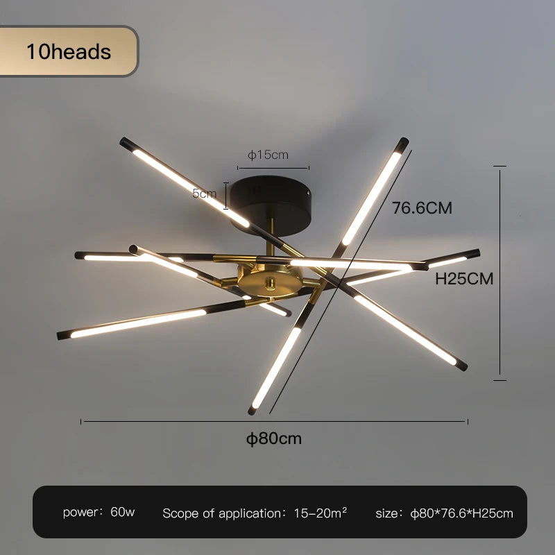 plafonnier led moderne réglable pour éclairage intérieur design - vue 3 sur 24