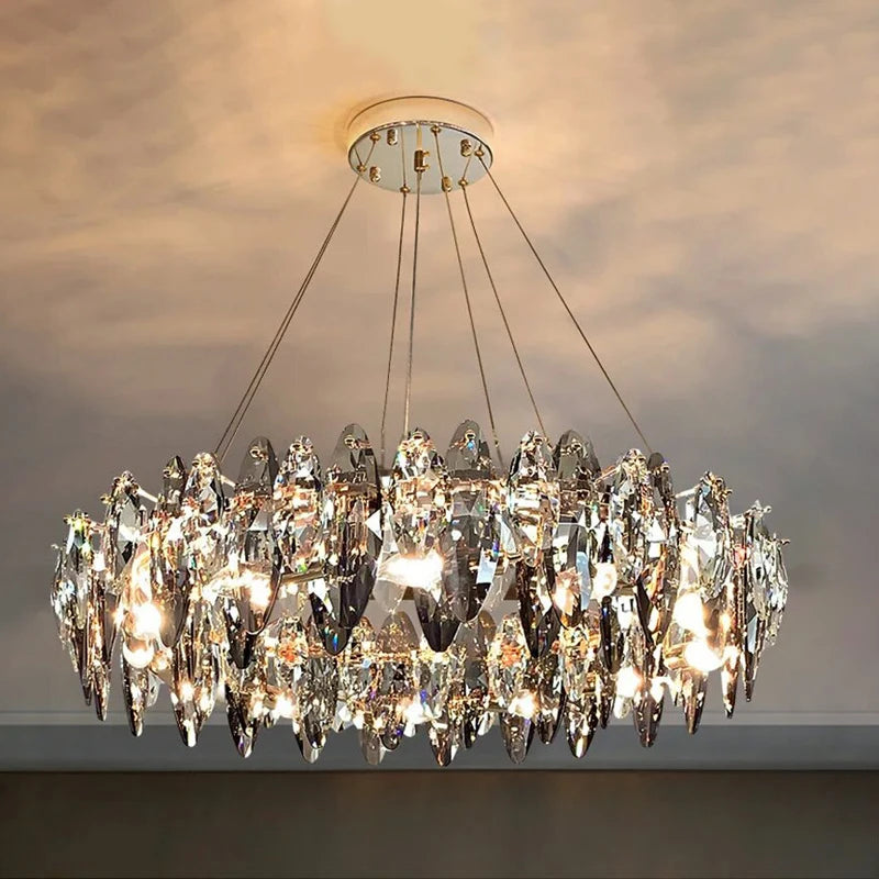 lustre moderne en cristal pour décoration intérieure élégante 2024 - vue 2 sur 13
