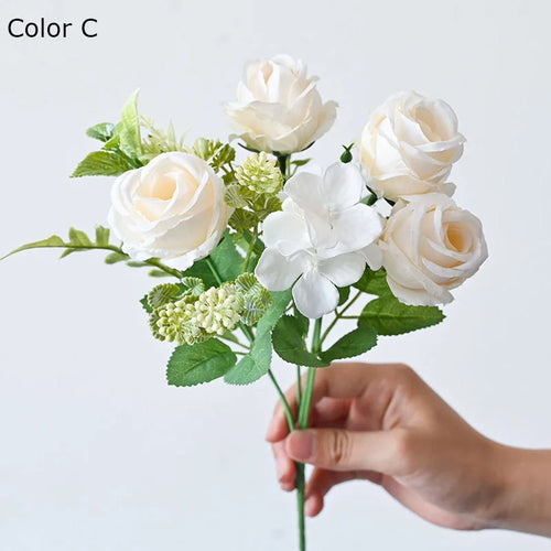 bouquet de pivoines artificielles rétro pour décoration de mariage