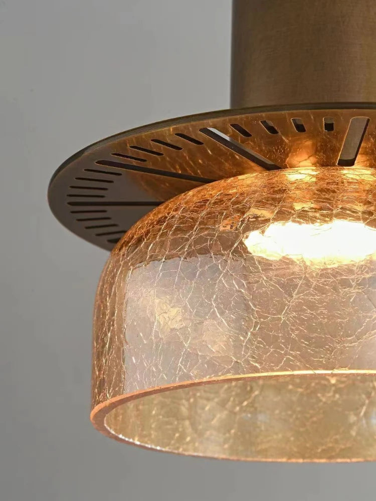suspension rétro en verre craquelé style américain pour bar et café - vue 6 sur 12