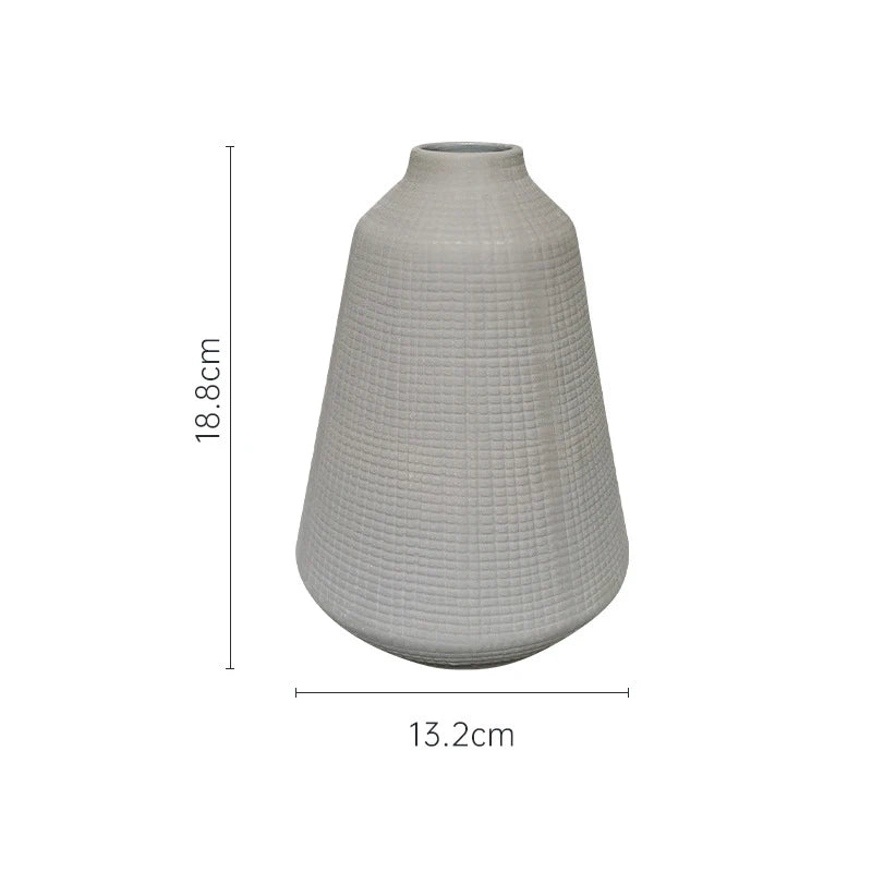 Geometrically Shaped Ceramic Flower Arrangement, Home Decor, Dining Room Bedroom Living Room Office Decor Creative Art Vase, 1Pc