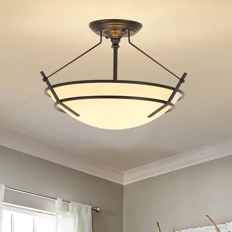 plafonnier scandinave vintage rétro led style américain - vue 2 sur 9