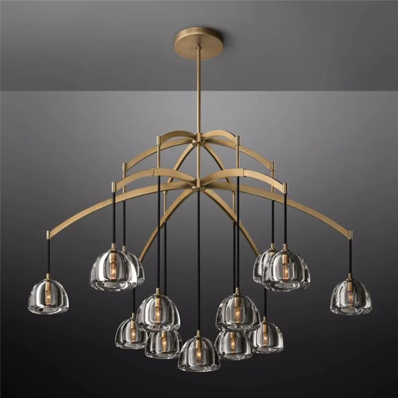 lustre moderne en cristal géométrique pour intérieur luxueux - vue 4 sur 14