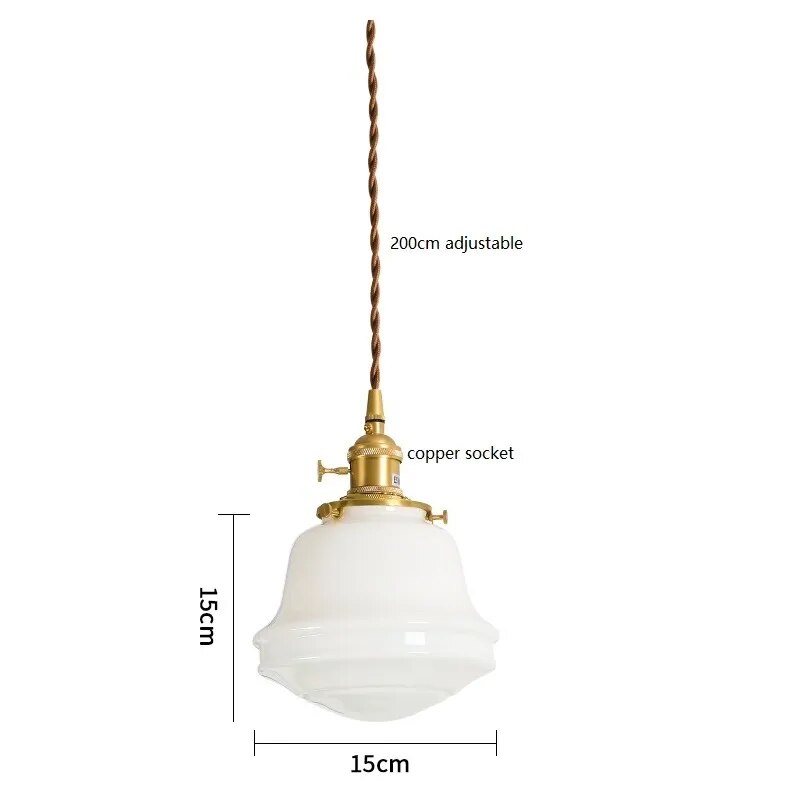 LED-Pendelleuchte aus milchweißem Glas - vue 14 sur 30