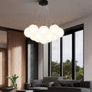 lustre nordique en verre avec suspension led pour décoration maison