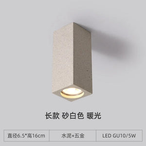 Terrazzo LED-Deckenleuchte aus Zement im industriellen Stil für moderne Innenräume