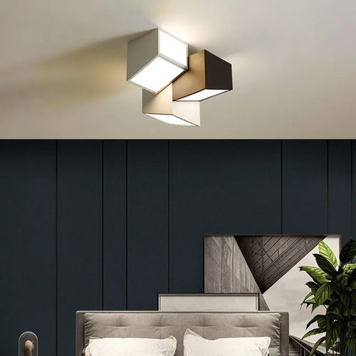 Kreative LED-Deckenleuchte im nordischen Stil aus Acryl für dekorative Innenbeleuchtung - vue 4 sur 8