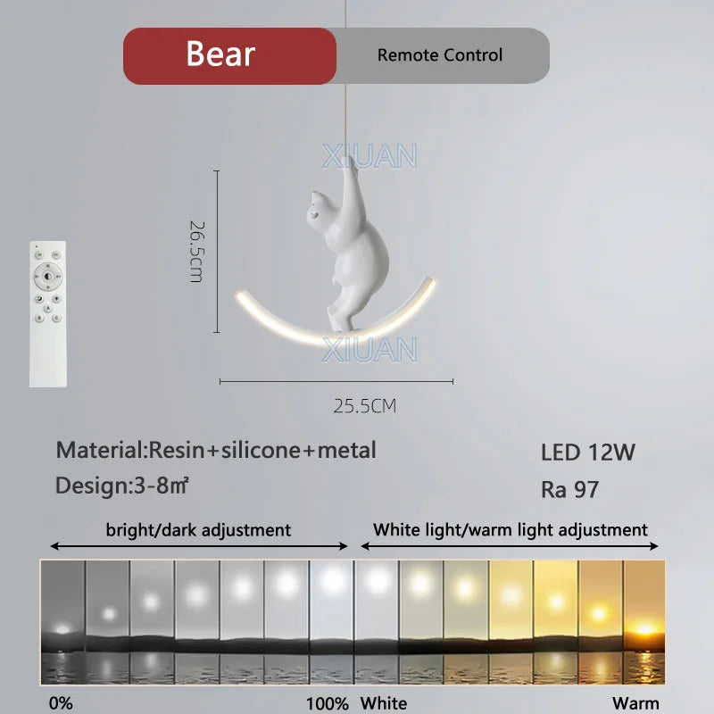lampe suspendue déco licorne - vue 10 sur 14