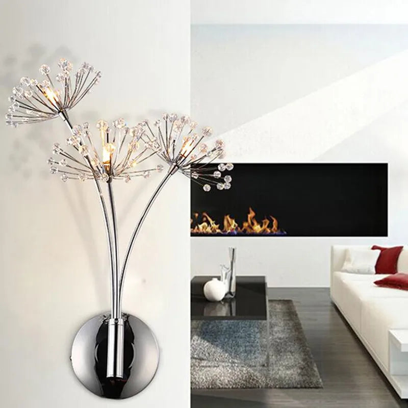 applique murale nordique en forme de pissenlit design créatif à led - vue 6 sur 7