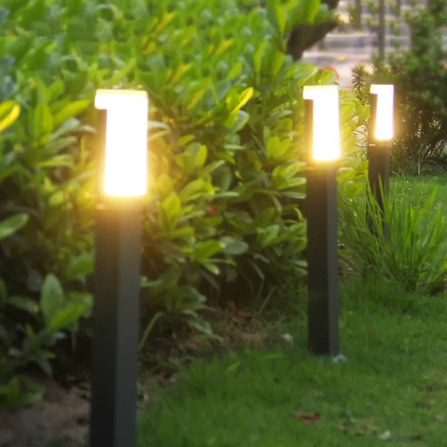 LED-Außenleuchte mit Bewegungsmelder und Erdspieß aus Aluminium - vue 4 sur 16